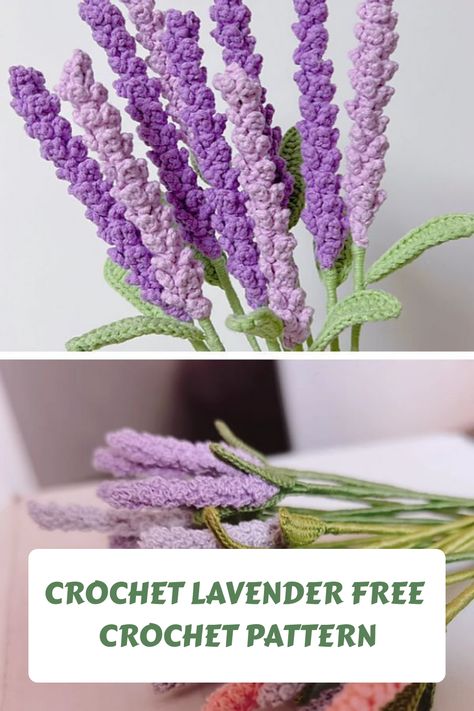 Easy to make, these crocheted lavenders are great for beginners and experienced crocheters looking for a soothing project. Whether you're looking for some office decor or can't decide what to get your loved one, this beginner-friendly crochet design will do the trick. Just follow the step-by-step free crochet pattern and see what happens. It's really worth a try! #freecrochetpattern #crochetdecor #crochetflowers #crochettop Lavender Crochet Pattern, Crochet Lavender, Lavender Crochet, Crocheted Flower, Crochet Flowers Free Pattern, Your Crochet, Crochet Keychain, Crochet Design, Crochet Coasters