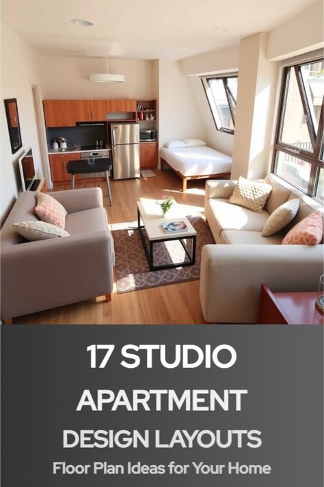 studio apartment design layout Studio Apartment Design Layout, Apartment Design Layout, Apartment Layout Ideas, Floor Plan Ideas, A Studio Apartment, Studio Apartment Design, Patterned Furniture, Transitional Furniture, Studio Apartment Layout