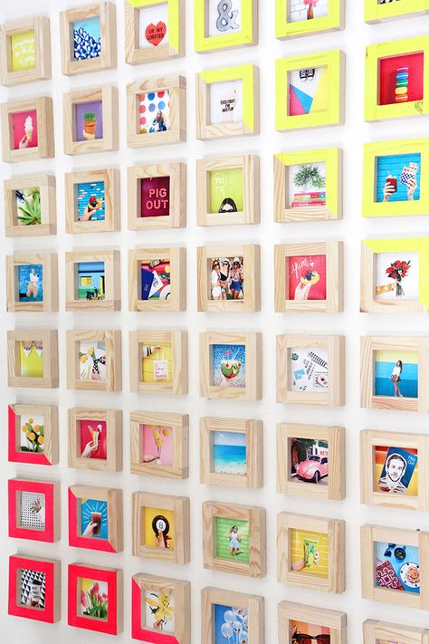 ispydiy_picturewall5 I Spy Diy, Picture Gallery Wall, Instagram Wall, Family Room Makeover, Cute Dorm Rooms, Diy Picture Frames, Diy Picture, Instagram Pics, Cheap Home Decor