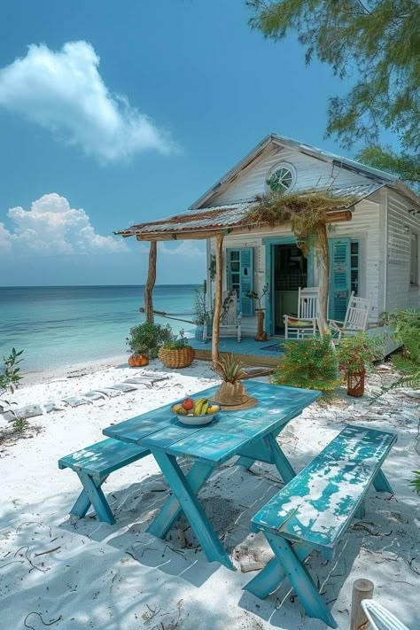 Beach Cabin Aesthetic, Tahiti House, Seaside Shops, Beach House Backyard, Dream Beach Houses, Dream Life House, Cottage By The Sea, Beach Shack, Beach Bungalows