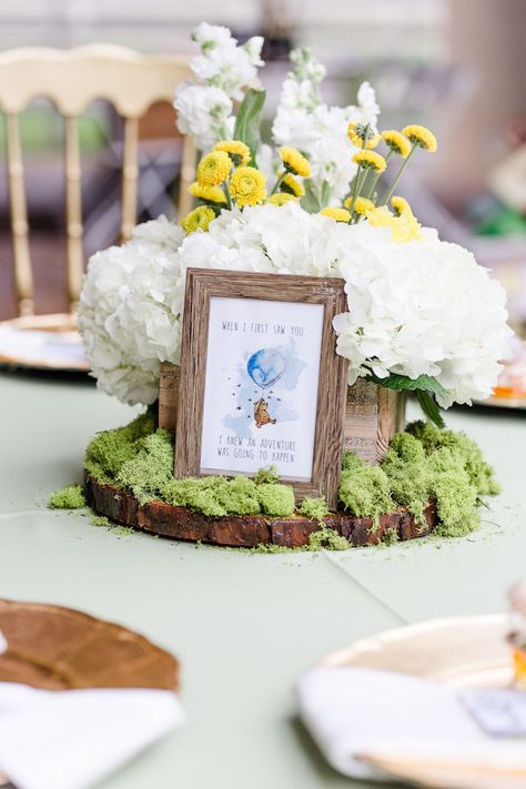 Kara's Party Ideas Rustic Chic Classic Winnie the Pooh Party | Kara's Party Ideas Classic Winnie The Pooh Party, Winnie The Pooh Party, Winnie The Pooh Cake, Pooh Party, Winnie The Pooh Themes, Winnie The Pooh Baby Shower, Boy Baby Shower Ideas, Baby Shower Deco, Disney Baby Shower