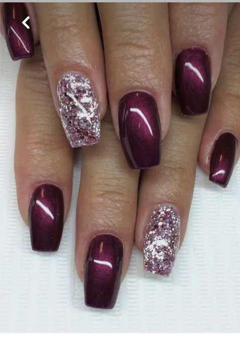 Cute Easy Nail Designs, Burgundy Nail Designs, Nail Color Trends, Square Nail Designs, Cute Simple Nails, Nail Colors Winter, Winter Nails Acrylic, Long Nail Designs, Easy Nails