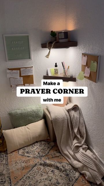 God Corner At Home, Bible Corner Ideas, Prayer Room Aesthetic, Prayer Corner Ideas Bedrooms Christian, Prayer Corner Christian, Prayer Room Ideas Christian, Catholic Prayer Corner, Prayer Corner Ideas Bedrooms, Christian Bedroom