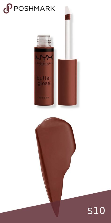 5/$25 NYX Butter Gloss Non-Sticky Lip Gloss in Brownie Drip Nyx Butter, Nyx Butter Gloss, Butter Gloss, Makeup Accessories, Nyx, Accessories Jewelry, Lip Gloss, Cupcake, Butter