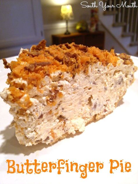 Butterfinger Pie | South Your Mouth | Bloglovin’ Butterfinger Pie, South Your Mouth, Perfect Pies, Sweet Pie, Delicious Pies, Piece Of Cake, Pie Dessert, Yummy Sweets, How Sweet Eats