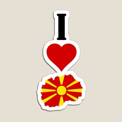 A unique vertical design with "I Love North Macedonia" or "I Heart North Macedonia" going vertically from top to bottom and a map of North Macedonia filled in with the Macedonian national flag. These are great for proud Macedonians and anybody who love the • Millions of unique designs by independent artists. Find your thing. North Macedonia Flag, Macedonia Flag, North Macedonia, Vertical Design, Lettering Style, Flag Colors, National Flag, Layout Ideas, Macedonia