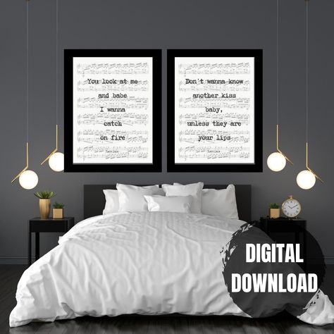 This set of 2 art prints are lyrics from Lady Gaga's songs from the movie A Star is Born with Bradley Cooper. Music to My Eyes and I'll Always Remember you this way. Over The Bed Art, Music Prints Wall Art Taylor Swift, Neutral Minimalist, Over The Bed, Garth Brooks, Music Wall Art, George Strait, A Star Is Born, Music Wall