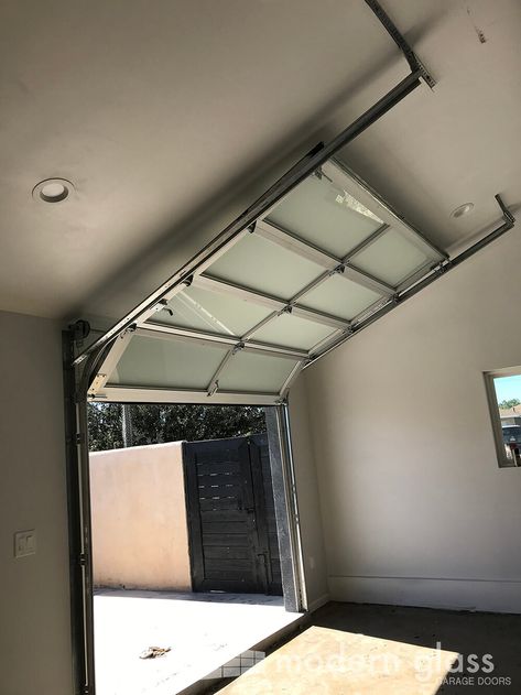 Residential Modern Glass Garage Doors & Sliding Glass Walls for Custom Homes in Scottsdale, AZ Glass Garage Door Walls, Glass Wall Garage, Sliding Garage Door Ideas, Garage Door Glass, Sliding Garage Doors Metal, Glass Car Garage Home, Barndonium Glass Door On Garage, Rolling Garage Door, Modern Windows And Doors