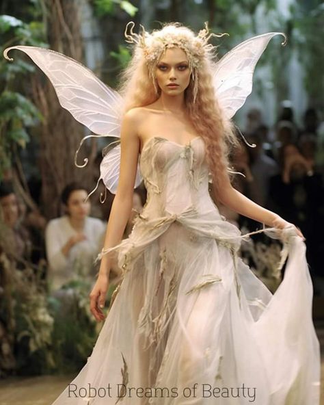 Angel Fairy Aesthetic, White Fairy Outfit, Fairy Dresses Aesthetic, Fairy Costume Ideas Diy, Garden Fairy Costume, Goddess Makeup, Fairy Cosplay, White Fairy, Crochet Top Outfit