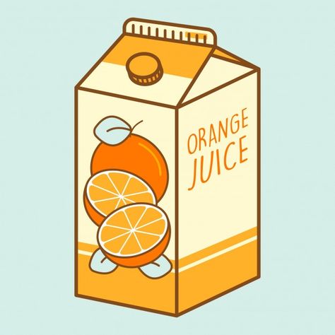 Orange juice cartoon tetra brick premium... | Premium Vector #Freepik #vector #food #cartoon #fruit #orange Juice Cartoon, Cd Album Covers, Aquarium Pictures, Juice Carton, Cute Food Art, Buku Skrap, Jus D'orange, Orange Design, Easy Doodles Drawings