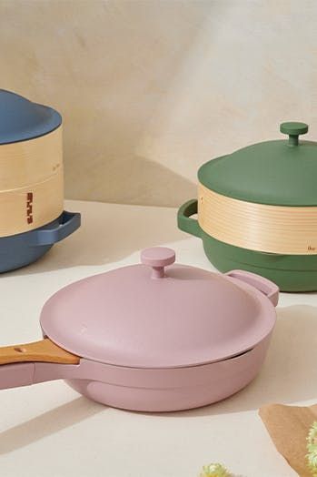 Drop Everything: The Cult-Favorite Our Place Always Pan Is on Major Sale Right Now #purewow #sale #cooking #cookware #food #skillet #kitchen #saving Our Place Kitchenware, Our Place Cookware, Our Place Always Pan, Blush Pink Bedroom Decor, Blush Pink Living Room, Cookware Set Best, Always Pan, Pink Living Room Decor, Cookware Design