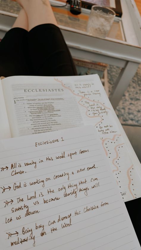 Ecclesiastes 1, Bible Journaling, Bible, Quotes