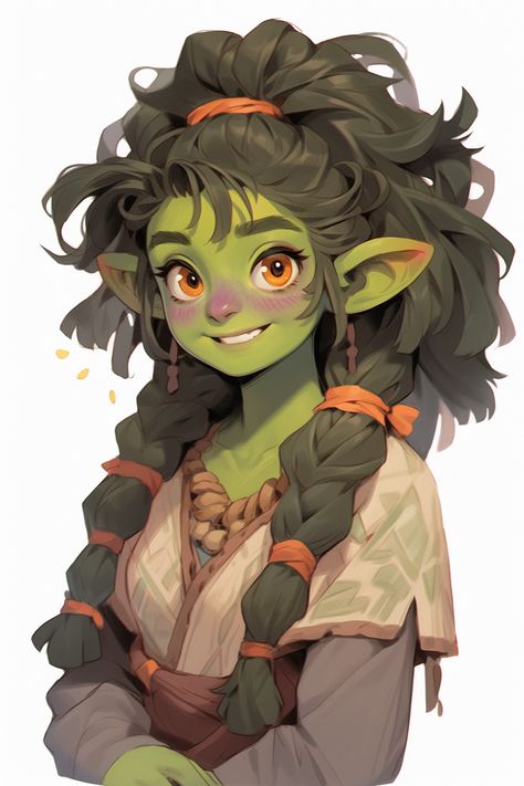 Void Goddess, Goblin Woman, Goblin Druid, Female Goblin Art, Fantasy Species, Evelynn League Of Legends, Half Orc, Goblin Art, Dnd Campaign