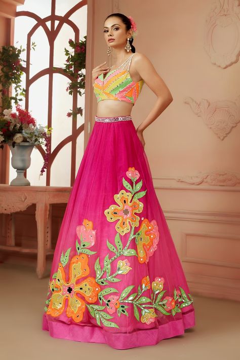 Brocade lehenga party wear