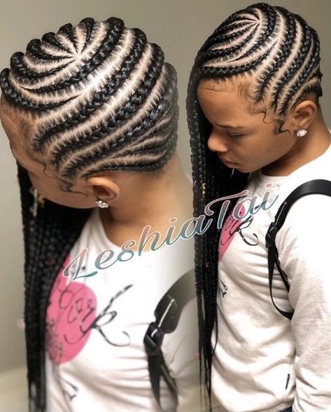 Summertime Braids For Black Women, Medium Lemonade Braids Hairstyles, Medium Lemonade Braids, Lemonade Braids Hairstyles, Lemonade Braids, Kid Braid Styles, Feed In Braids Hairstyles, Long Box Braids, Cute Braided Hairstyles