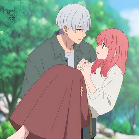 𝒂 𝒔𝒊𝒈𝒏 𝒐𝒇 𝒂𝒇𝒇𝒆𝒄𝒕𝒊𝒐𝒏 A Sign Of Affection, Sign Of Affection, Fairy Tale Anime, Romance Comics, Cool Anime Backgrounds, Manga Couples, Anime Kiss, Manga Illustration, Anime Background