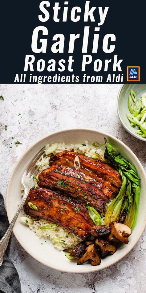 This easy crispy but still tender Asian style pork belly will have you skipping takeaway. Crispy crackling, tender belly meat and a sweet and sour sticky glaze. All served over fluffy rice. This recipe only takes about 30 minutes from start to finish and is such a lovely alternative to chicken. Sticky Chinese Style BBQ pork belly is the perfect weekend dinner. Aldi, budget recipes, easy dinners. Savvy Bites, Asian Pork Belly, Pork Belly Strips, Roast Pork Belly, Roasted Pork Belly, Garlic Roast, Pork Belly Slices, Sticky Pork, Fakeaway Recipes