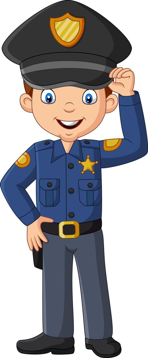 Cartoon smiling officer policeman standing Community Helpers Pictures, Traffic Police, Different Careers, Sensory Crafts, Community Helper, Felix The Cats, Cartoons Png, Community Helpers, Happy Teachers Day