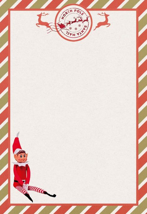 Elf On The Shelf Drawing, Elf On Shelf Printables, Elf Letters Printable, Elf On Shelf Letter, Christmas Cards Handmade Kids, Christmas Writing Paper, Elf Report Card, Custom Fabric Labels, Classroom Christmas Decorations