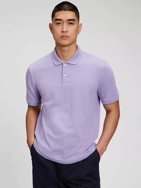 Purple Polo Outfit Men, Men Purple Shirt Outfit, Purple Polo Shirt Outfit Men, Purple Polo Outfit, Purple Tshirt Outfits Men, Lavender Shirt Outfit Men, Purple Men Outfit, Purple T Shirt Outfit, Summer Outfits Purple