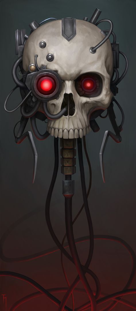 Servo Skull Art, Adeptus Mechanicus Wallpaper, Servo Skull, Cyberpunk Skull, Marine Tattoo, World Serpent, Vampire Skull, Skull Sketch, Warhammer 40k Memes