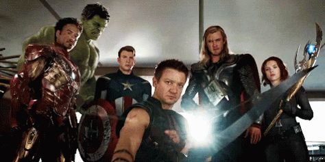 Avengers GIF - TheAvengers SuperHeroes - Discover & Share GIFs Avengers Gif, Marvel Gif, Avengers Movie, Robert Downey Jr., Avengers 1, Univers Marvel, Gemma Arterton, Avengers Age, Clint Barton