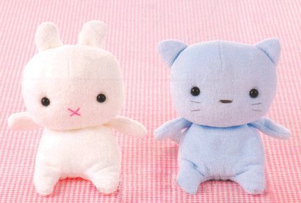 DIY // Free Pattern - Bitty Baby Bunny & Kitty Sewn Plushies, Felt Crochet, Bunny Sewing Pattern, Lalaloopsy Dolls, Kawaii Crafts, Artist Loft, Kawaii Diy, Plushie Patterns, Free Sewing Patterns