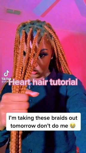 Heart hair tutorial [Video] | Hair tutorial, Short box braids hairstyles, Cute braided hairstyles Heart Hair Tutorial, Short Box Braids Hairstyles, Beautiful Black Hair, Big Box Braids Hairstyles, African Hair Braiding Styles, Box Braids Hairstyles For Black Women, Cute Braided Hairstyles, Braids Hairstyles Pictures, Braided Cornrow Hairstyles