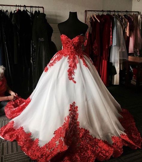 White Wedding Dress With Red Accents, Wedding Dress With Red Accents, Red And White Wedding Dress, Maroon Wedding Dress, Black White Wedding Dress, Crimson Wedding, 2026 Wedding, Spring Outfits Boho, Wedding Guest Outfit Ideas