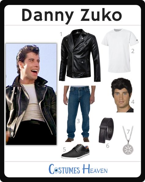 Zuko Outfit, Danny Zucco, Grease Fanart, Grease Danny Zuko, Danny Zuko Costume, Zuko Costume, Danny Zuko Grease, Red Converse Outfit, Grease Costume