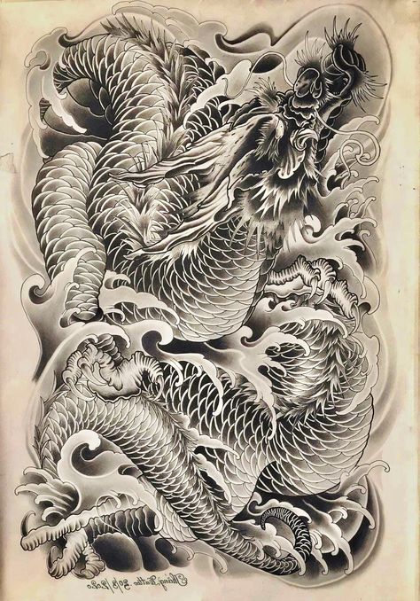 Dragon Tattoo Full Back, Dragon Tattoo Outline, Dragon Tattoo Drawing, Backpiece Tattoo, Dragon Tattoos For Men, Black Skull Tattoo, Dragon Tattoo Art, Dragon Sleeve Tattoos, Egypt Tattoo