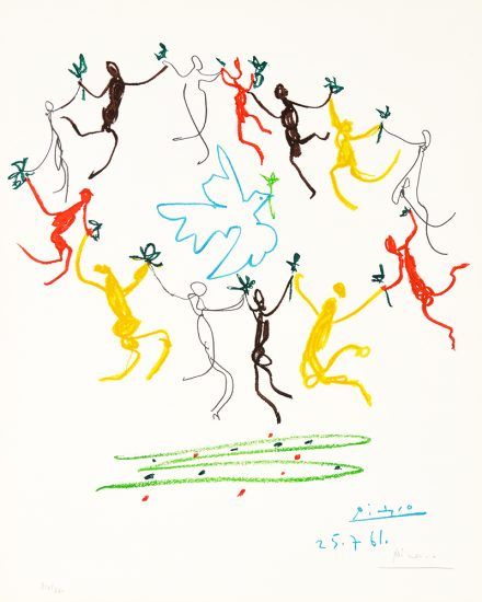 Pablo Picasso Lithograph, La Ronde de la Jeunesse (The Youth Circle), 1961 Postcard Examples, Picasso Pictures, Pablo Picasso Drawings, Picasso Artwork, Picasso Drawing, Pablo Picasso Art, Picasso Paintings, Picasso Art, Lithograph Print