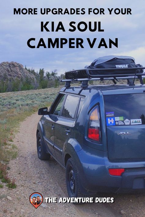 #KiaSoul #Campervan #Conversion #VanLife #CarCamping Kia Soul Accessories, Suv Camping, Micro Camper, Van Camper, Car Camper, Go Car, Small Suv, Camper Conversion, Kia Soul