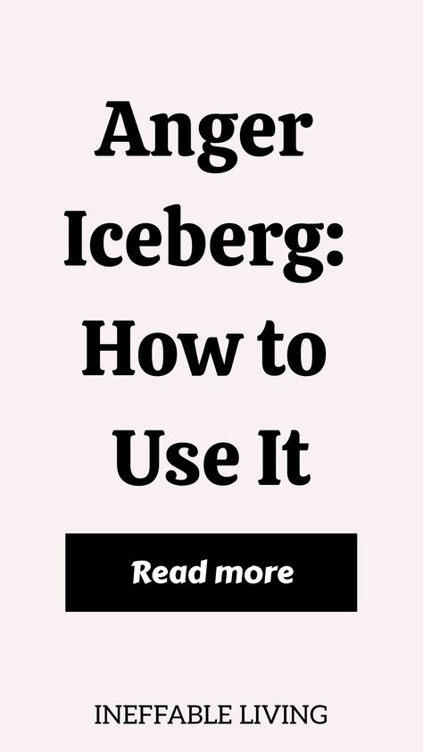 What Is Anger Iceberg? The Anger Iceberg is the idea that anger is often just the visible part of a deeper emotional experience.  The iceberg analogy suggests that anger is like the tip of the iceberg, while other emotions and underlying factors lie beneath the surface. Iceberg Analogy, Iceberg Worksheet, What Is Anger, Anger Iceberg, Anger Worksheets, Mental Health First Aid, Dealing With Anger, Tip Of The Iceberg, Management Books