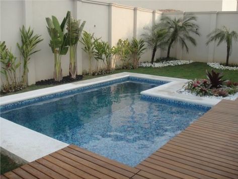 Click to Close Pool Design Modern, Outdoor Pool Decor, Small Swimming Pool, Moderne Pools, Small Swimming Pools, Pool Landscape Design, Small Pool Design, Luxury Pools, Backyard Pool Landscaping