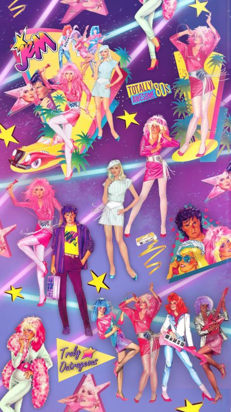 Truly Outrageous ✨💖✨ #jemandtheholograms #80s Holograms Art, Gem And The Holograms, Jem Cartoon, Best 80s Cartoons, Jem Doll, Jem And The Holograms, The Misfits, Art Aesthetics, 80s Cartoons