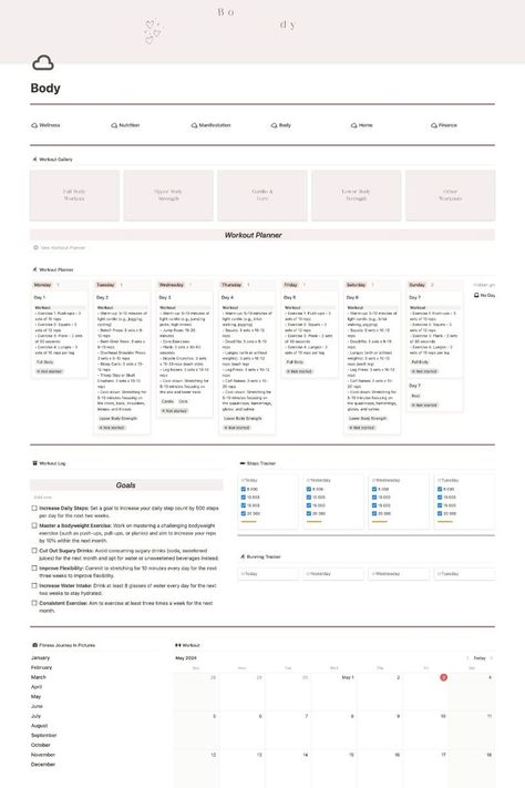 notion template ideas personal Weightlifting Tracker, Notion Fitness Template, Notion Layout, Personal Training Workouts, Challenges Fitness, Fitness Templates, Gym Schedule, Exercise Planner, Fitness Planner Free