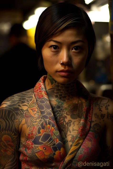 Miss Yakuza 2023 ⚔️😊 - Photographed with AI dangerous Japanese girls) #aiart #ArtificialIntelligence #neuralnetwork #Yakuza #JapaneseCulture #DangerousWomen #CrimeSyndicate #Gangsters #CriminalUnderworld #Mafia #JapaneseFashion #Tattoos #WarriorWomen #CriminalOrganizations #FemaleEmpowerment #StrongWomen #BadassWomen #OrganizedCrime #HonorCodes #Respect #Loyalty #Violence #Tradition Japanese Gang Tattoo, Yakuza Women Tattoo, Yakuza Tattoo Woman, Yakuza Women, Yakuza Fashion, Japanese Tattoos Women, Women Samurai, Yakuza Girl, Japanese Tattoo Women