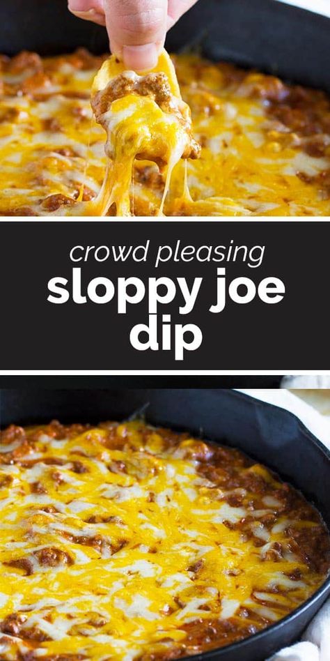 Turn a family friendly dinner idea into an appetizer that your friends won’t be able to get enough of! This Sloppy Joe Dip is cheesy and beefy and definitely crowd pleasing. Sloppy Joe Dip, Sloppy Joes Dip, Great Dinner Ideas, Family Friendly Dinners, Sloppy Joe, Finger Food Appetizers, Sloppy Joes, Dinner Idea, Finger Foods