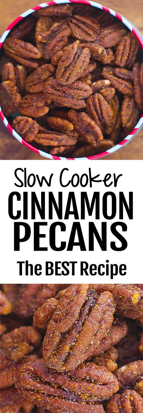 Diy Dessert, Favorite Christmas Recipes, Dessert Vegan, Cinnamon Pecans, Easy Holiday Recipes, Nut Recipes, Pecan Recipes, Easy Cinnamon, Healthy Crockpot