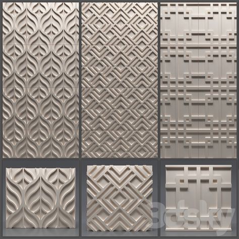 Wall Panelling Ideas, Wall Panel Texture, Panelling Ideas, Mdf Wall Panels, Gypsum Wall, Jaali Design, 3d Panel, Cladding Design, Stone Wall Art