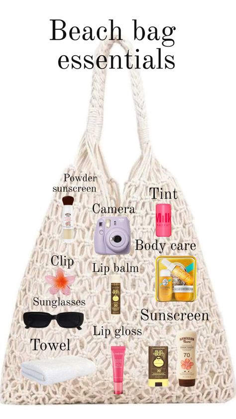 Powder Sunscreen, Beach Bag Essentials, Travel Bag Essentials, Beauty Routine Tips, Bag Essentials, Summer Aesthetic, Beauty Routines, Beach Bag, Sunscreen