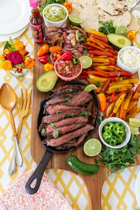 Mexican Dinner Party, Courtney Whitmore, Charcuterie Board Meats, Holiday Party Ideas, Charcuterie Inspiration, Mexican Dinner, Party Food Platters, Charcuterie And Cheese Board, Steak Fajitas