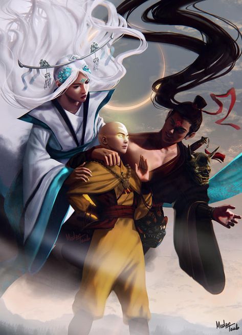 Avatar Spirits | Avatar: The Last Airbender / The Legend of Korra | Know Your Meme Vaatu Avatar Human, Raava And Vaatu, Avatar Legend Of Aang, Water Tribe, Avatar Series, Korra Avatar, The Last Avatar, Avatar Fan Art, Air Bender