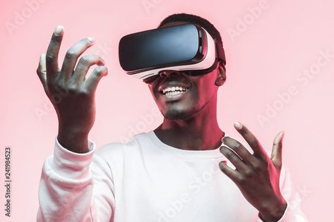 Vr Goggles, African American Man, Vr Glasses, Virtual Reality, Vr Goggle, High Tech, 360 Degree, Goggles, Black Men