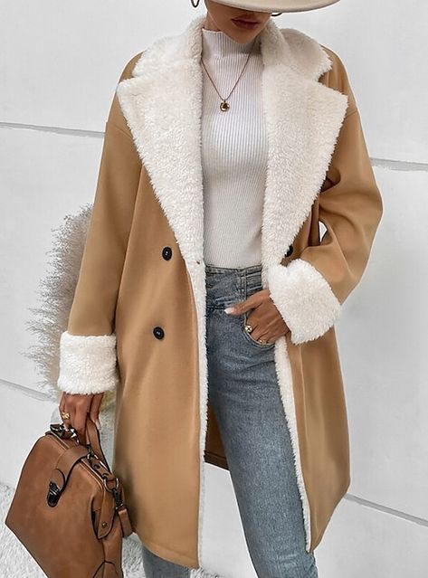 Cardigan Rosa, Trendy Outerwear, Suede Fashion, Teddy Coat, Sherpa Jacket, Shearling Coat, Woolen Coat, Winter Coats Women, Winter Wear