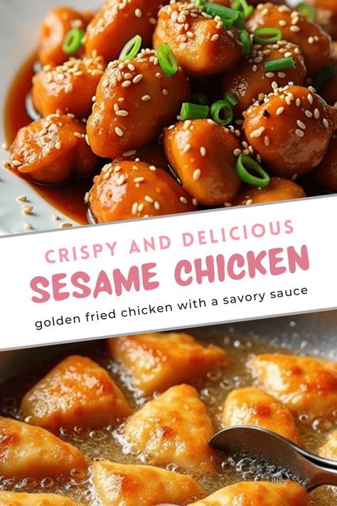 Sesame Chicken Baked Sesame Chicken, Crispy Sesame Chicken, Easy Sesame Chicken, Chicken Crispy, Dinner Recipe Ideas, Chicken Pieces, Sesame Chicken, Perfect Dinner, Healthy Comfort Food