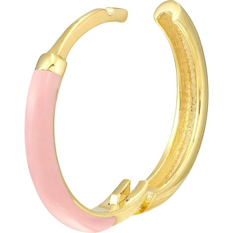 Dazzle the world with the splendor of the Pink Enamel 1/2 Polished Hoops by Olas d'Oro! These exquisite earrings are more than just accessories; they are a burst of joy and versatility that will elevate your style effortlessly. Imagine the confidence you'll exude when you adorn yourself with these 11x2mm 1/2 hoops, meticulously crafted in 14K gold.These hoops are a testament to the artistry of Olas d'Oro, showcasing their commitment to fine jewelry craftsmanship. The brilliant yellow gold color Average Weight, Pink Enamel, Tennis Necklace, Black Earrings, Green Enamel, Gold Hoops, Neon Orange, Black Enamel, Neon Green