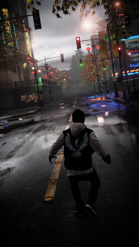 Ps2 Wallpaper, Urban Reign, Delsin Rowe, Rain Wallpaper, Infamous Second Son, Mid Night, Photo Mode, Rain Wallpapers, Trippy Wallpaper