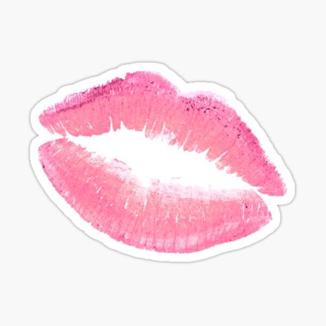 Pegatinas: Lipstick | Redbubble حفل توديع العزوبية, Makeup Stickers, Stickers Cool, Preppy Stickers, Cute Laptop Stickers, Kiss Stickers, Scrapbook Stickers Printable, Phone Stickers, Retro Wallpaper